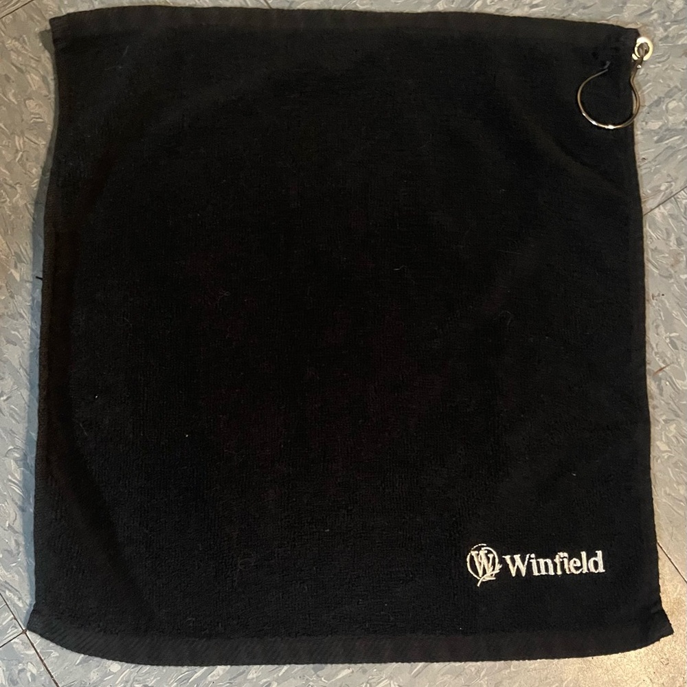 Winfield Black Towel with Metal Ring